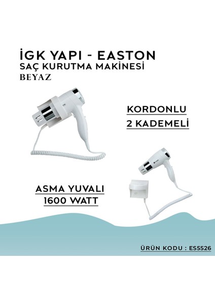 Igk Yapı – Easton Saç Kurutma Makinesi (Es5526)