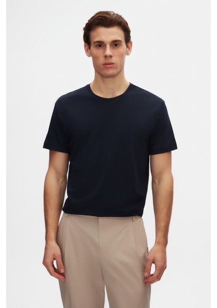 Ds Damat Comfort Fit Lacivert %100 Pamuk T-Shirt 6HC14ORT02005 fiyatları