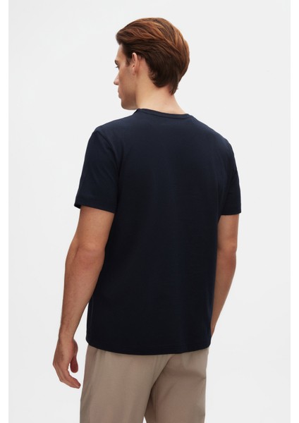 Ds Damat Comfort Fit Lacivert %100 Pamuk T-Shirt 6HC14ORT02005 modelleri