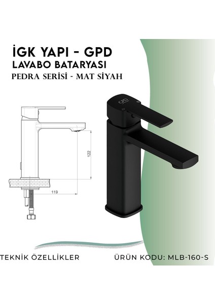 Igk Yapı - Gpd S Pedra Lavabo Bataryası (MLB160-S)