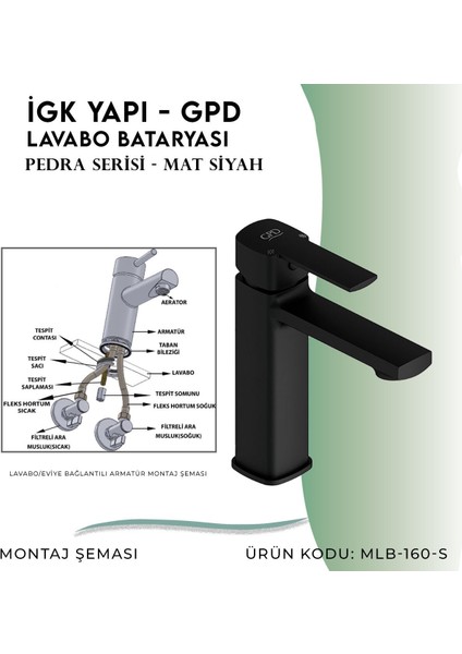 Igk Yapı - Gpd S Pedra Lavabo Bataryası (MLB160-S)