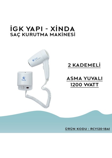 Igk Yapı – Xında Kordonlu Saç Kurutma Makinesi (RCY120-18A1)