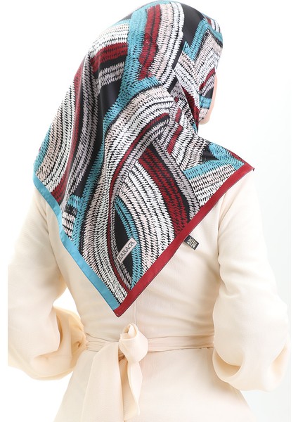 Karaca Rayon Eşarp 81055-03 Bordo Petrol