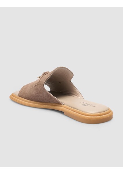 %100 Hakiki Deri Kahverengi Kadın Terlik indirimleri