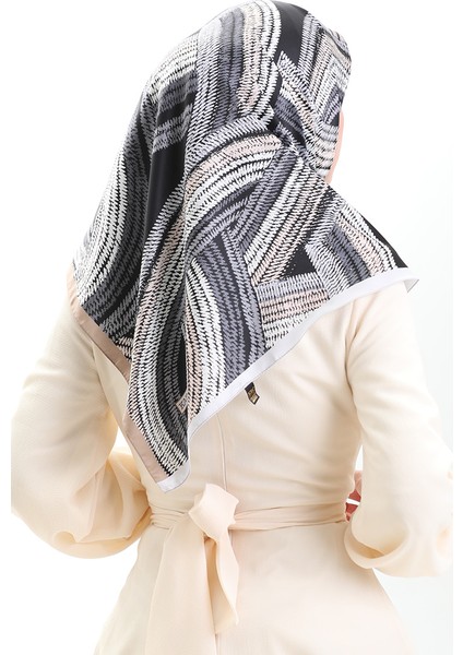 Karaca Rayon Eşarp 81055-05 Siyah Beyaz modelleri