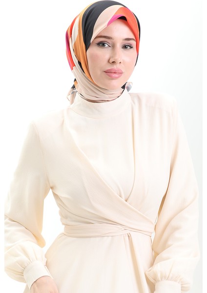 Karaca Soft Eşarp 81056-05 Bej Oranj