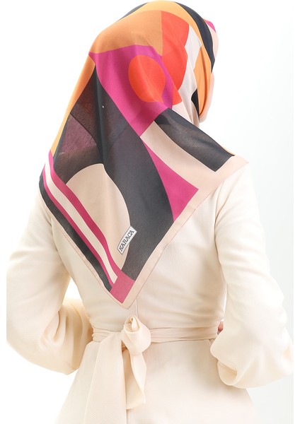 Karaca Soft Eşarp 81056-05 Bej Oranj