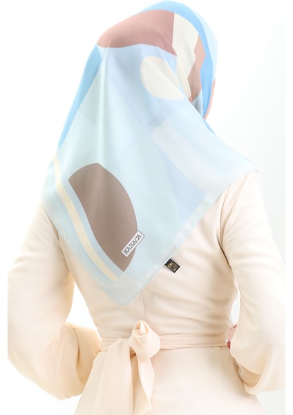 Karaca Soft Eşarp 81056-10 Bebek Mavisi Bej