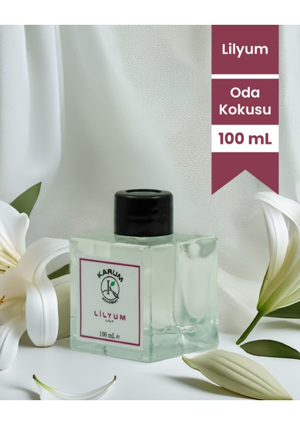 Lilyum (Zarif ve Ferahlatıcı Çiçek Esintisi) Çubuklu Kare Oda Kokusu 100ML