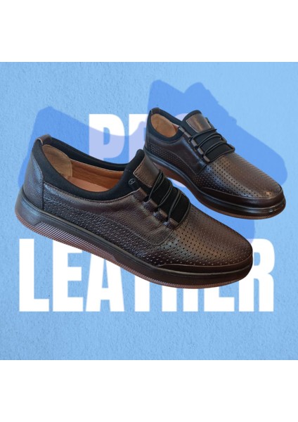 Delikli Deri Hava Alan Yazlık Ortapedik Spor Casual Sneaker Ayakkabı