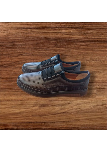 Delikli Deri Hava Alan Yazlık Ortapedik Spor Casual Sneaker Ayakkabı
