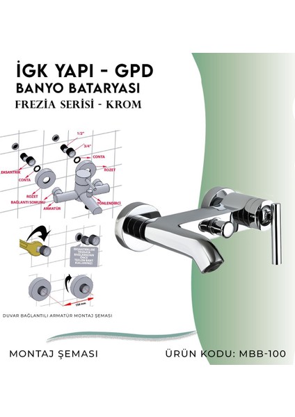 Igk Yapı - Gpd Frezia Banyo Bataryası (MBB100) indirimleri