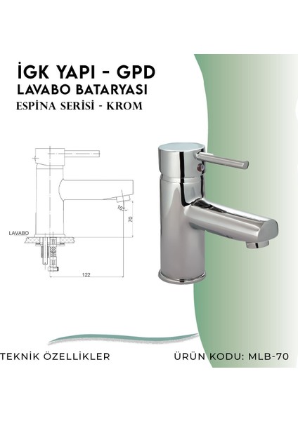 Igk Yapı - Gpd Espina Lavabo Bataryası (MLB70) fırsatları
