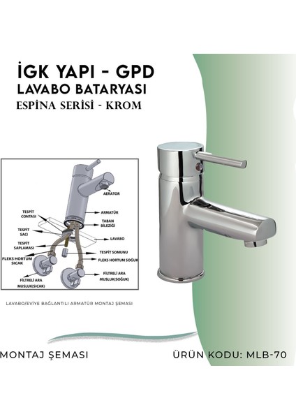 Igk Yapı - Gpd Espina Lavabo Bataryası (MLB70) indirimleri