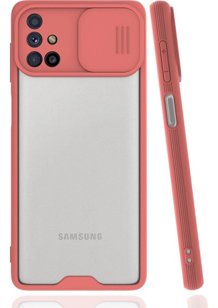 Samsung Galaxy M31S Kılıf Platin Kamera Koruma Silikon - Pembe Bstmy