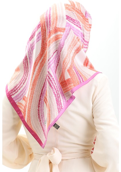 Karaca Rayon Eşarp 81055-10 Fuşya Oranj