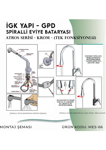 Igk Yapı - Gpd Atros Spiralli Eviye Bataryası (Tek Fonksiyonlu) (MES66)