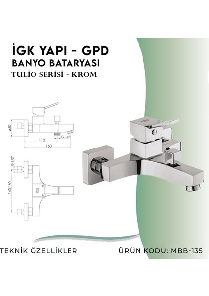 Igk Yapı - Gpd Tulio Banyo Bataryası (MBB135)