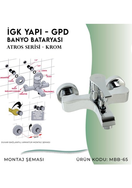 Igk Yapı - Gpd Atros Banyo Bataryası (MBB65)