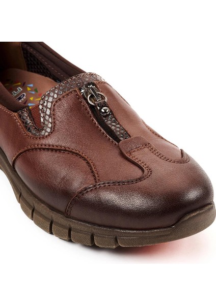 29444-G Taba Kadın Günlük Deri Comfort Ayakkabı fiyatları