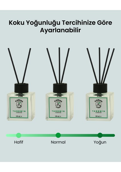 Yasemin (Doğanın Ferahlığını Evinize Taşıyın) Çubuklu Kare Oda Kokusu 100ML