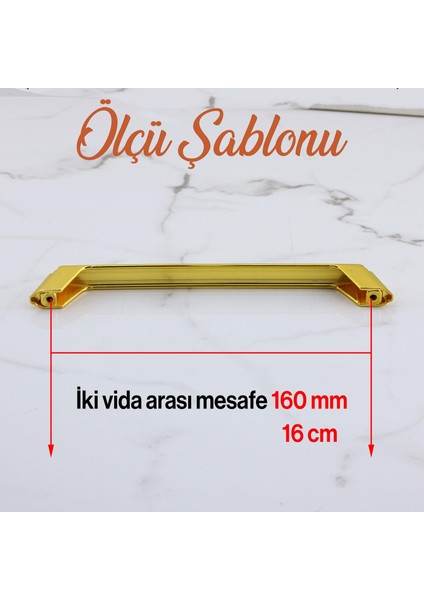 Mobilya Çekmece Mutfak Dolabı Dolap Kulpları Kulbu Kulpu Gold Altın Metal Kulp 160 mm -16 cm fırsatları