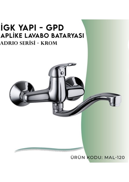 Igk Yapı - Gpd Adrio Aplike Lavabo Bataryası (MAL120) modelleri