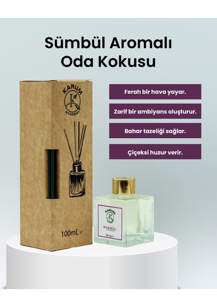 Sandal (Derinlik, Sakinlik ve Doğal Asalet) Çubuklu Kare Oda Kokusu 100ML