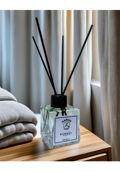 Sandal (Derinlik, Sakinlik ve Doğal Asalet) Çubuklu Kare Oda Kokusu 100ML