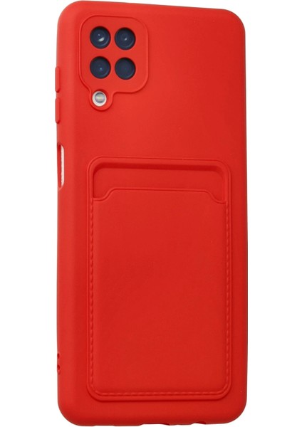 Samsung Galaxy A12 Kılıf Kelvin Kartvizitli Silikon - Kırmızı Bstmy