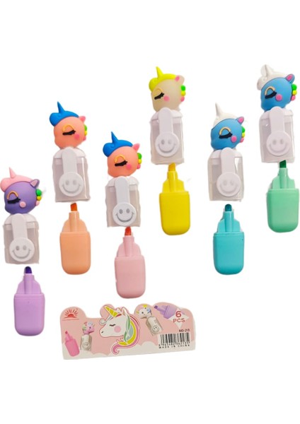Unikorn 6'lı Keçeli Kalem Set