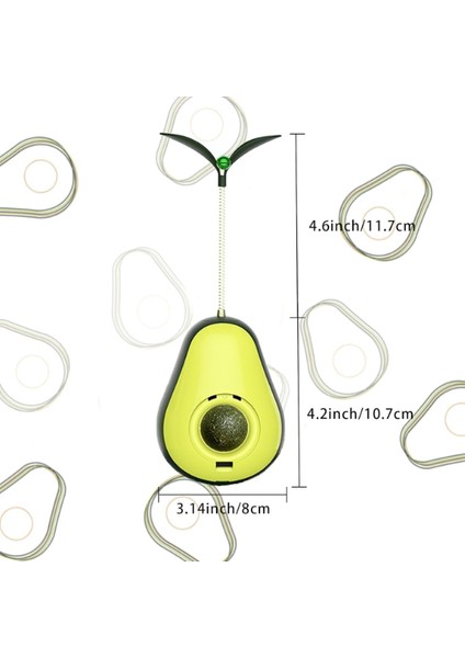 Avokado Şeklinde Kedi Naneli ve Mama Hazneli Kedi Oyuncağı modelleri
