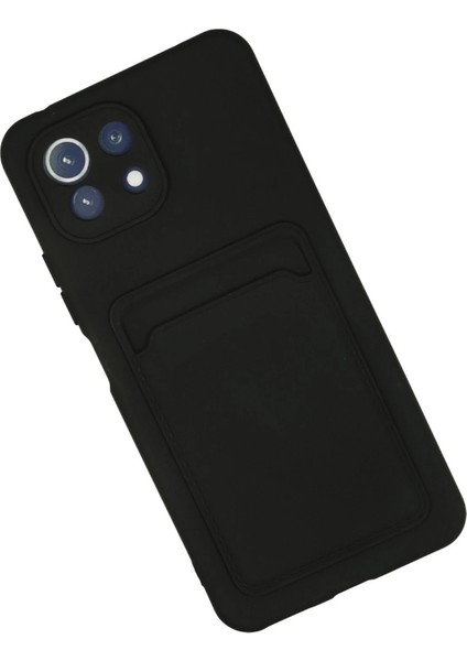Xiaomi Mi 11 Kılıf Kelvin Kartvizitli Silikon - Siyah Bstmy