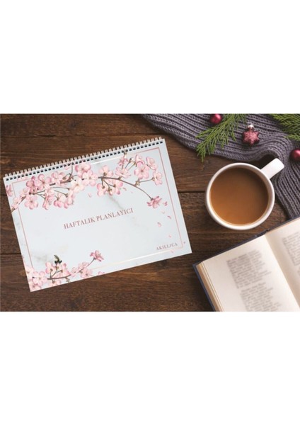 Haftalık Planlayıcı 13,5 x 19,5 cm Weekly Planner Orchid Flower Defter