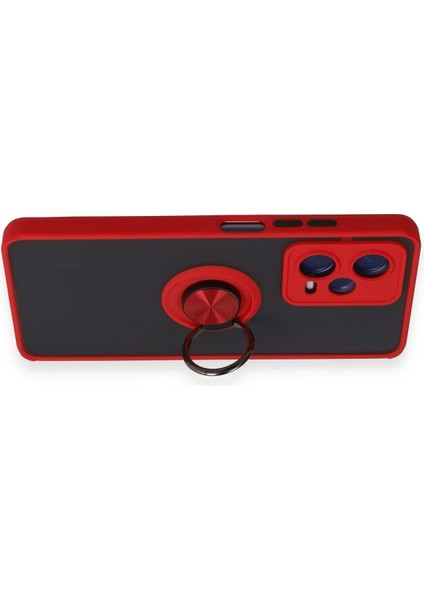 Xiaomi Redmi Note 12 5g Kılıf Montreal Yüzüklü Silikon Kapak - Kırmızı Bstmy
