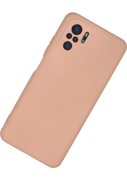 Xiaomi Redmi Note 10 Kılıf Nano Içi Kadife Silikon - Pudra Bstmy