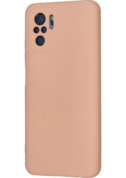 Xiaomi Redmi Note 10 Kılıf Nano Içi Kadife Silikon - Pudra Bstmy
