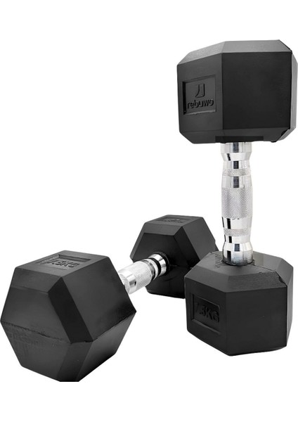 Hex Dambıl Kauçuk Altıgen Dambıl Hex Dumbbell 7.5 kg 1 Adet