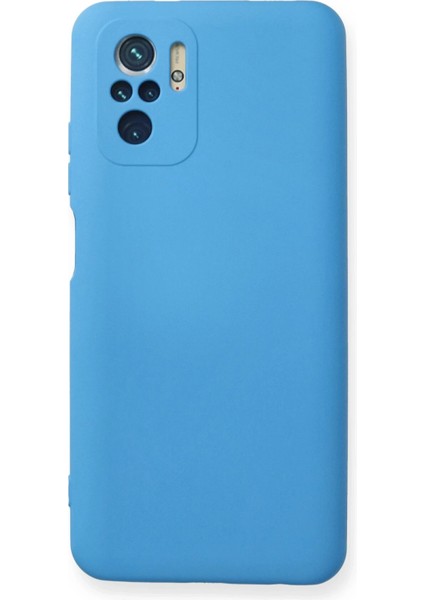 Xiaomi Redmi Note 10 Kılıf Nano Içi Kadife Silikon - Mavi Bstmy