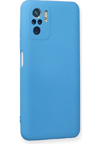 Xiaomi Redmi Note 10 Kılıf Nano Içi Kadife Silikon - Mavi Bstmy