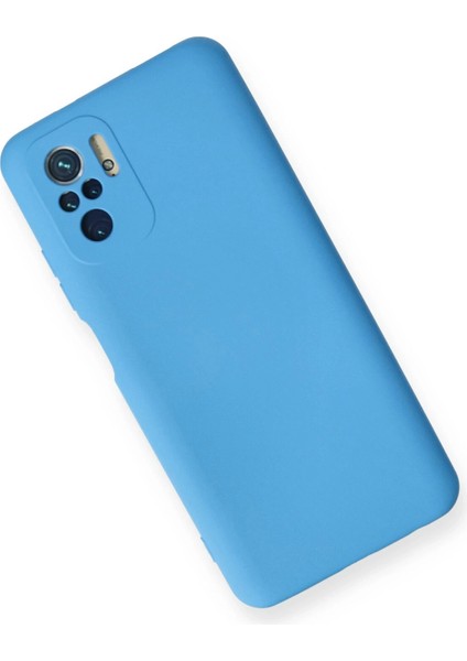 Xiaomi Redmi Note 10 Kılıf Nano Içi Kadife Silikon - Mavi Bstmy