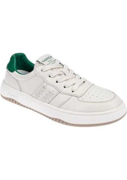 23KZ Log Bej-Yeşil Kadın Günlük Sneakers
