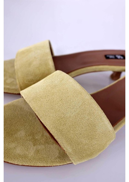 Butter Yellow Mini Topuklu Terlik 24471 indirimleri