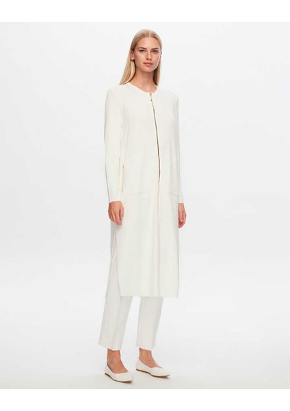 T24Y-9014 Mıssdalıda Fermuarlı Uzun Hırka