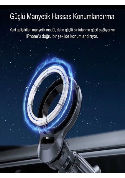 Araç Içi Magsafe Telefon Tutucu – Ayarlanabilir, Torpido Üstü, Ultra Güçlü Mıknatıs fiyatları