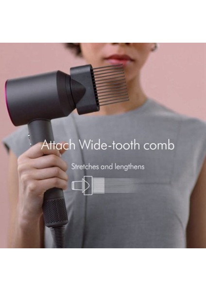 Geniş Diş Tarak + Yumuşak Meme Dyson Airwrap Saç Kurutma Makinesi HD01 HD02 HD03 HD04 HD08 Saç Kurutma Makinesi Araçları Aksesuarları Parçaları (Yurt Dışından) indirimleri