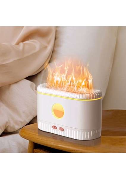 Ultrasonik Hava Nemlendirici Aroma Difüzör Simülasyon Alev Işığı Sessiz Aromaterapi Esansiyel Yağı Difüzör Yeşil (Yurt Dışından) indirimleri