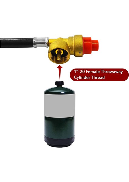 26 Inç Yakıt Propan Bütan Gaz Taşınabilir Kamp Sobası Yedek Regülatör Hortum ile 1lb Tek Kullanımlık Şişeye Dönüştürün (Yurt Dışından) modelleri