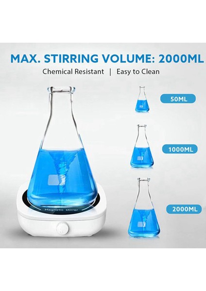 Promosyon Manyetik Karıştırıcı Mini Laboratuvar Karıştırıcı Taşınabilir Karıştırıcı Plakası Karıştırma Çubuğu ile 2l 2000RPM Laboratuvar Için (Yurt Dışından)