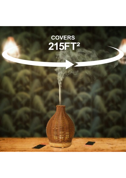 Ev Için Susuz Kapatma Koruması ile Uçucu Yağ Difüzörü Rattan Aroma Mist Nemlendiriciler Aromaterapi Difüzörler (Yurt Dışından)